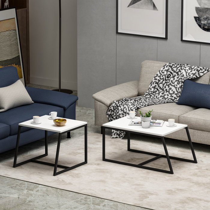 Hanah Home Mesa de Centro Minimal - Blanco